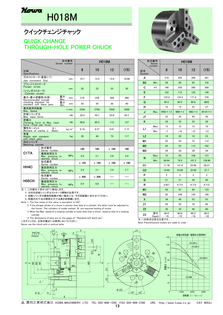 豐和三爪快換爪卡盤