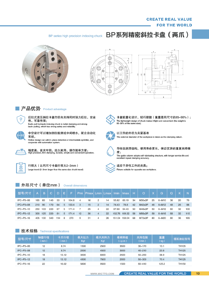 二爪精密斜拉卡盤