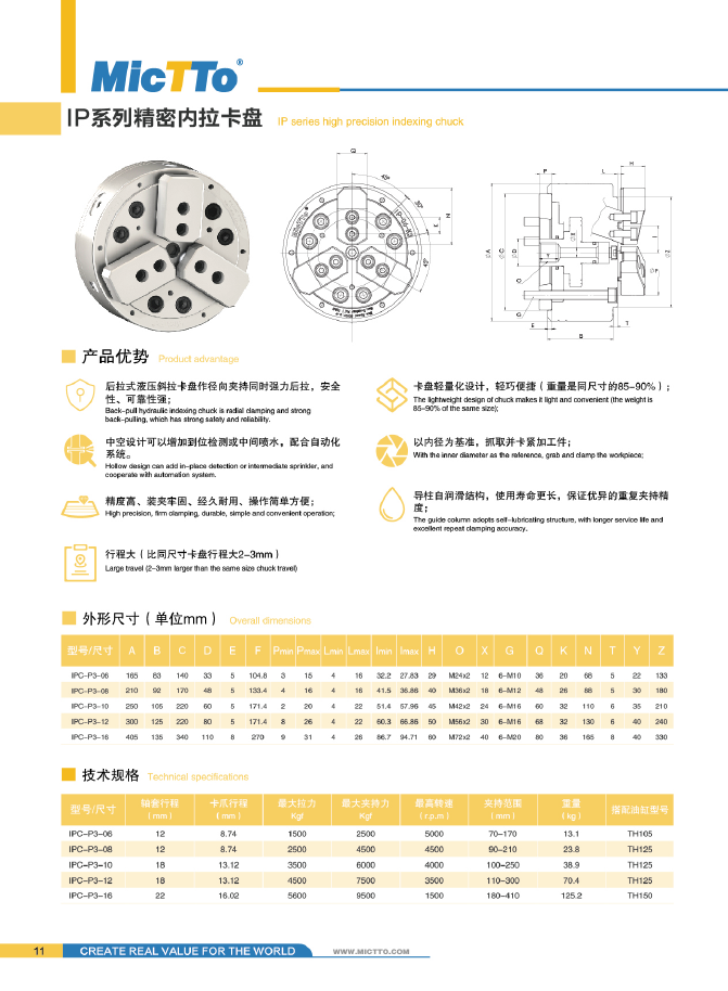 三爪精密內(nèi)拉卡盤