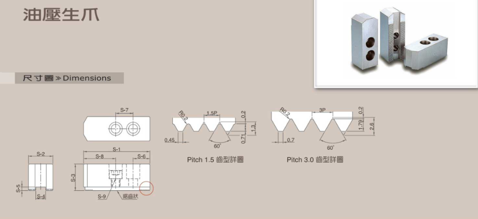 千島油壓軟爪SJ系列